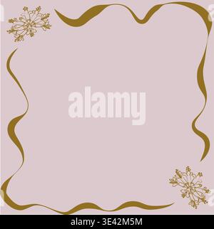 Elegant Golden Floral Frame – Premium Ornamental Vector for Creative & Decorative Collections Stock Vector