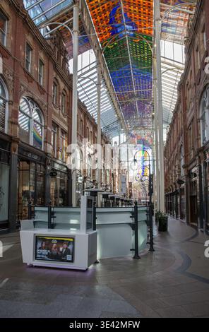 Victoria Quarter (County and Cross Arcades), Ornate Victorian Shopping Arcades in Leeds, West Yorkshire, England Stock Photo