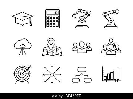 Minimalist vector graphic depicting a simple file icon with text label, Stock Vector