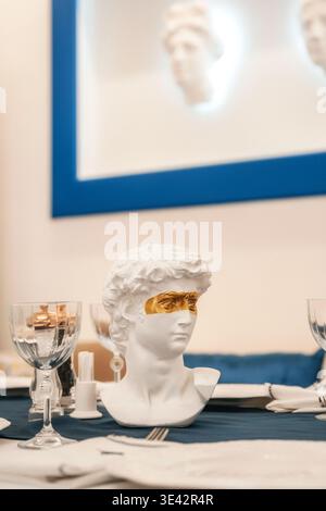 Luxurious Arrangement With Crystal Glass And Fine Tableware In Inviting Private Tasting Setting Stock Photo