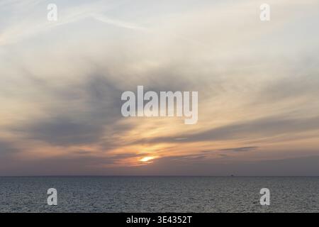 Sunset over the Baltic Sea Stock Photo