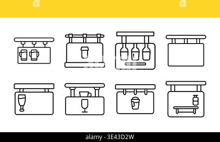 Minimalist abstract design featuring a vector file icon and placeholder text isolated on transparent background Stock Vector