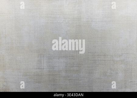 Minimal woven fabric wall texture with gentle grunge and natural fiber details Stock Photo