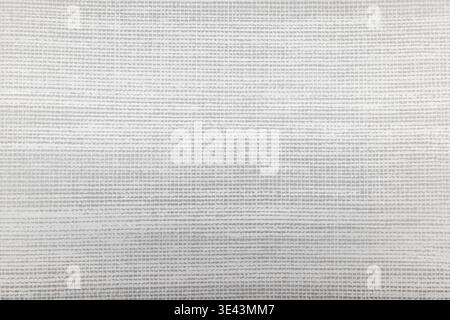 Subtle light gray linen fabric background with fine woven texture Stock Photo