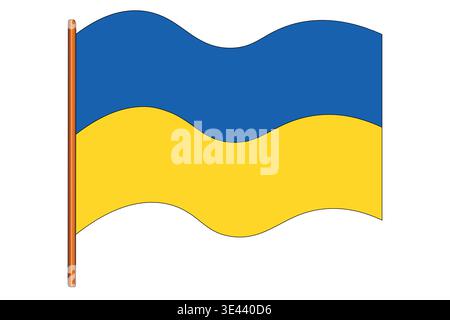 Flag of Ukraine. Ukrainian national symbol in official colors. Template icon. Abstract vector background Stock Vector