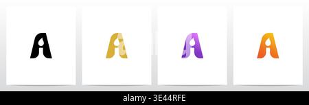 Candlelight On Letter Logo Design A Stock Vector