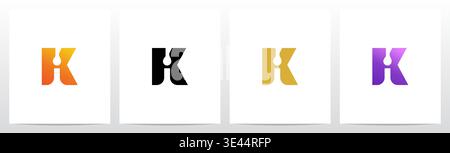 Candlelight On Letter Logo Design K Stock Vector
