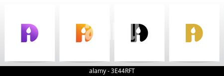 Candlelight On Letter Logo Design D Stock Vector