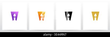 Candlelight On Letter Logo Design V Stock Vector
