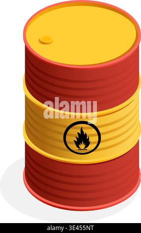 Oil Barrels on White Background stock Illustration Stock Vector
