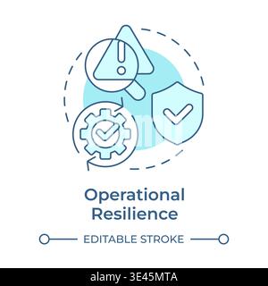 Operational resilience soft blue concept icon Stock Vector