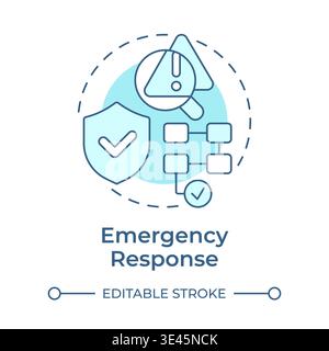Emergency response soft blue concept icon Stock Vector