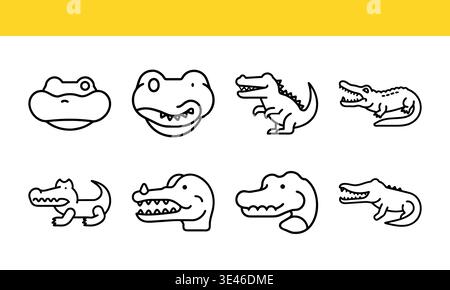 Bench and Chair Line Icons Set, Seating Furniture Outline Vector Collection Stock Vector