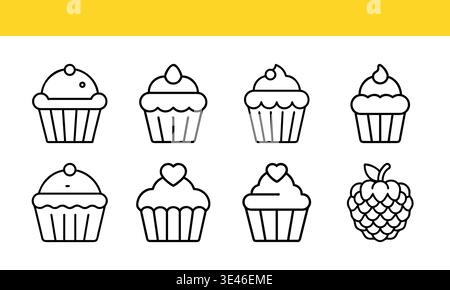 Bench and Chair Line Icons Set, Seating Furniture Outline Vector Collection Stock Vector