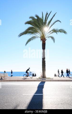 France, Alpes Maritimes, Nice, Promenade des Anglais, Quai des Etats Unis Stock Photo