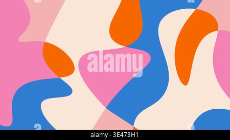 Abstract fluid background with overlapping organic shapes Stock Vector