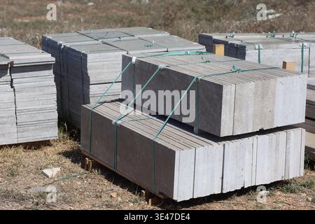pallet of marble block for building construction Stock Photo