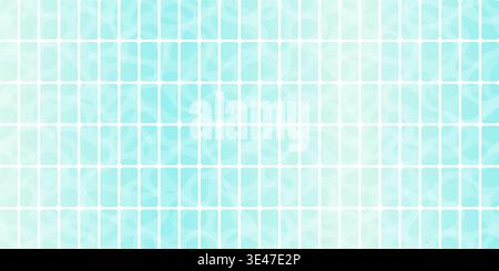 Light blue rounded rectangle pool tiles with soft water reflection pattern creating a calm geometric background Stock Vector