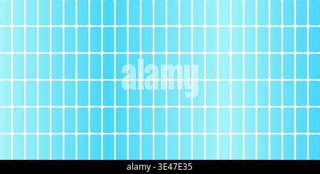 Blue rounded rectangle tile pattern background with soft gradient grid forming a clean geometric surface Stock Vector