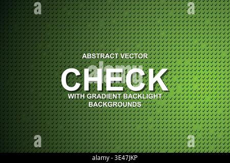 Abstract Vector Checkmark Grid Background, Futuristic Cyberpunk Mesh with Neon Gradient Backlight & Typography Tech Poster Template Stock Vector