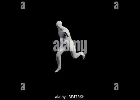 Fat Man Front 3D Fat Man Front View Matte Black White Stock Photo - Alamy