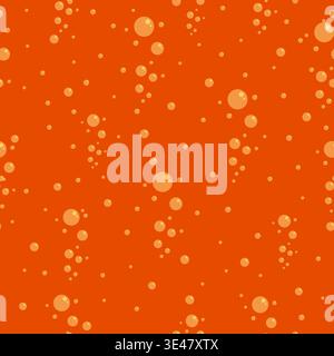 Bubble seamless pattern orange color Stock Vector