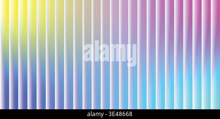 Minimalist light pastel gradient stripes with soft white highlights and vertical  transition background. Stock Vector