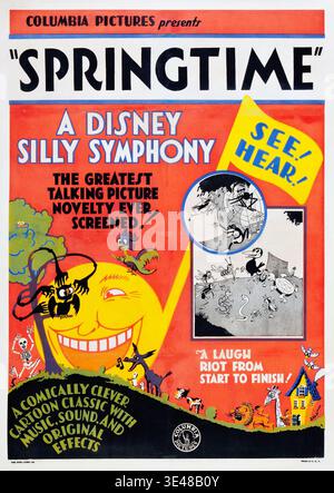 This vibrant 1929 one-sheet film poster advertises Walt Disney's