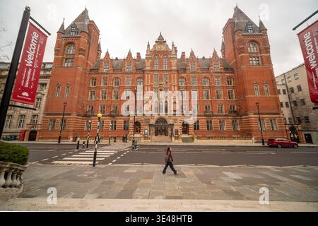 LONDON - FEBRUARY 11, 2026: Royal College of Music main entrance Prince Consort Road South Kensington Stock Photo