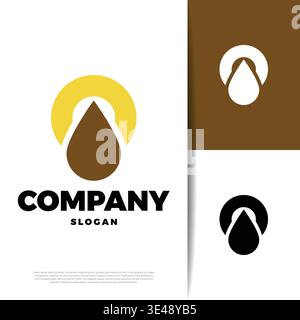 Modern oil icon with clean vector style, suitable for energy, petroleum, fuel, and industrial themed projects. Perfect for websites, mobile apps, bran Stock Vector