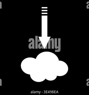 Professional download interface. Modern storage architecture. Wireless technology Vector. Solid monochrome background. Stock Vector