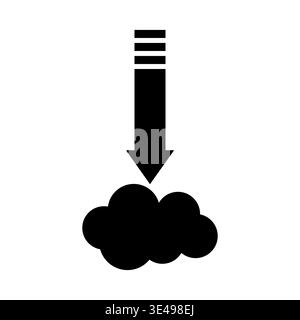 Professional download interface. Modern storage architecture. Wireless technology Vector. Clean monochrome background. Stock Vector