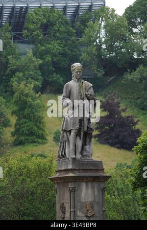 The statue of the Scottish poet and playwright, Allan Ramsay, in ...
