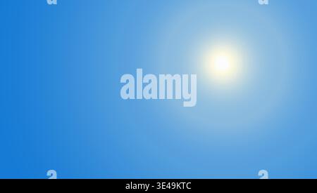 Sky blue background. Light white clouds on summer abstract clear day. Bright vector gradient pattern. Cloudy air sun weather nature texture Stock Vector