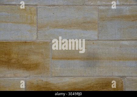 Sandstone wall showing natural patterns and material texture Stock Photo