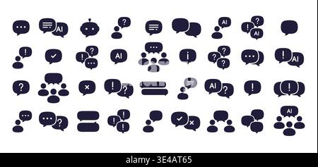 Speech Bubble Vector Icon Set Stock Vector