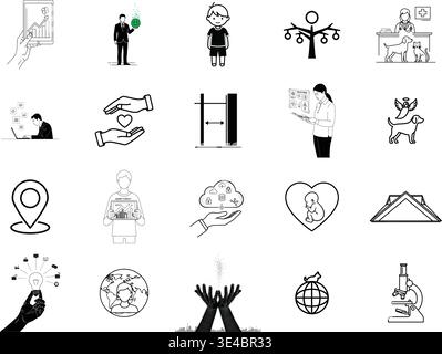 A vector file with a simple text description Stock Vector