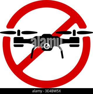 No drone (prohibition sign) warning pictogram icon vector illustration Stock Vector