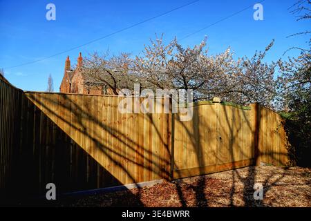 Wolferton, UK. 26th Mar, 2026. Work has finished to install security gates and fencing around Marsh Farm on the Sandringham Estate where Andrew Mountbatten-Windsor is reported to be moving to in the spring.He is currently staying at Wood Farm on the Sandringham estate, but has visited his new residence. Marsh Farm, Wolferton, Sandringham, Norfolk, on 26th March, 2026. Credit: Paul Marriott/Alamy Live News Stock Photo