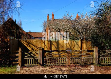 Wolferton, UK. 26th Mar, 2026. Work has finished to install security gates and fencing around Marsh Farm on the Sandringham Estate where Andrew Mountbatten-Windsor is reported to be moving to in the spring. He is currently staying at Wood Farm on the Sandringham estate, but has visited his new residence. Marsh Farm, Wolferton, Sandringham, Norfolk, on 26th March, 2026. Credit: Paul Marriott/Alamy Live News Stock Photo