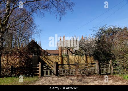 Wolferton, UK. 26th Mar, 2026. Work has finished to install security gates and fencing around Marsh Farm on the Sandringham Estate where Andrew Mountbatten-Windsor is reported to be moving to in the spring. He is currently staying at Wood Farm on the Sandringham estate, but has visited his new residence. Marsh Farm, Wolferton, Sandringham, Norfolk, on 26th March, 2026. Credit: Paul Marriott/Alamy Live News Stock Photo