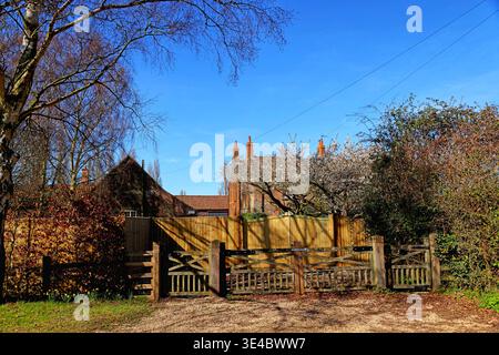 Wolferton, UK. 26th Mar, 2026. Work has finished to install security gates and fencing around Marsh Farm on the Sandringham Estate where Andrew Mountbatten-Windsor is reported to be moving to in the spring.He is currently staying at Wood Farm on the Sandringham estate, but has visited his new residence. Marsh Farm, Wolferton, Sandringham, Norfolk, on 26th March, 2026. Credit: Paul Marriott/Alamy Live News Stock Photo