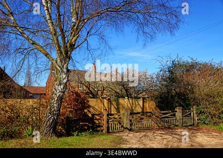 Wolferton, UK. 26th Mar, 2026. Work has finished to install security gates and fencing around Marsh Farm on the Sandringham Estate where Andrew Mountbatten-Windsor is reported to be moving to in the spring. He is currently staying at Wood Farm on the Sandringham estate, but has visited his new residence. Marsh Farm, Wolferton, Sandringham, Norfolk, on 26th March, 2026. Credit: Paul Marriott/Alamy Live News Stock Photo