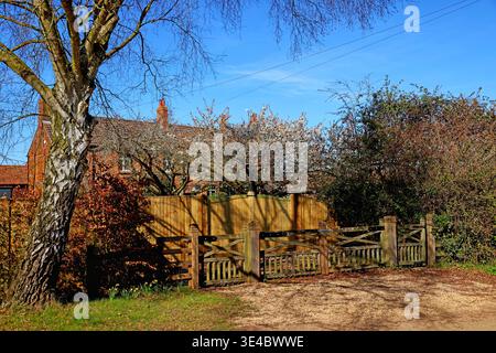 Wolferton, UK. 26th Mar, 2026. Work has finished to install security gates and fencing around Marsh Farm on the Sandringham Estate where Andrew Mountbatten-Windsor is reported to be moving to in the spring. He is currently staying at Wood Farm on the Sandringham estate, but has visited his new residence. Marsh Farm, Wolferton, Sandringham, Norfolk, on 26th March, 2026. Credit: Paul Marriott/Alamy Live News Stock Photo