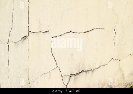 big cracks in a wall Stock Photo