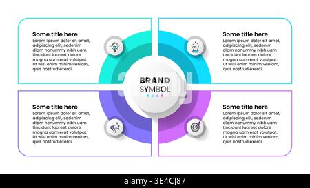 Infographic template with icons and 4 options or steps. Can be used for workflow layout, diagram, banner, webdesign. Vector illustration Stock Vector