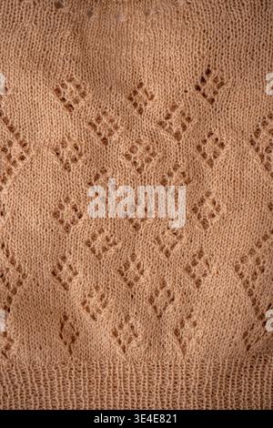 Knitted Fabric wool sweater background. Stock Photo