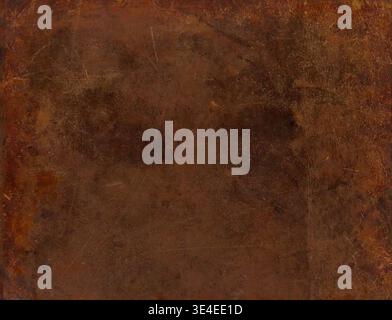 Full frame old brown leather book cover texture. Stock Photo
