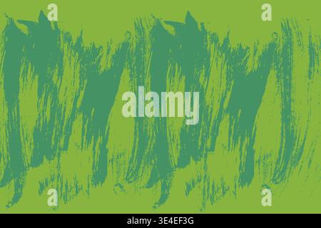 Grunge background. Distress green weathered rough overlay texture. Vector brush stroke dry paint smear for web banner, poster, cover, ads, social Stock Vector