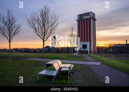 Kamp-Lintfort, Germany - February 9, 2026: Old pitframe of Friedrich ...